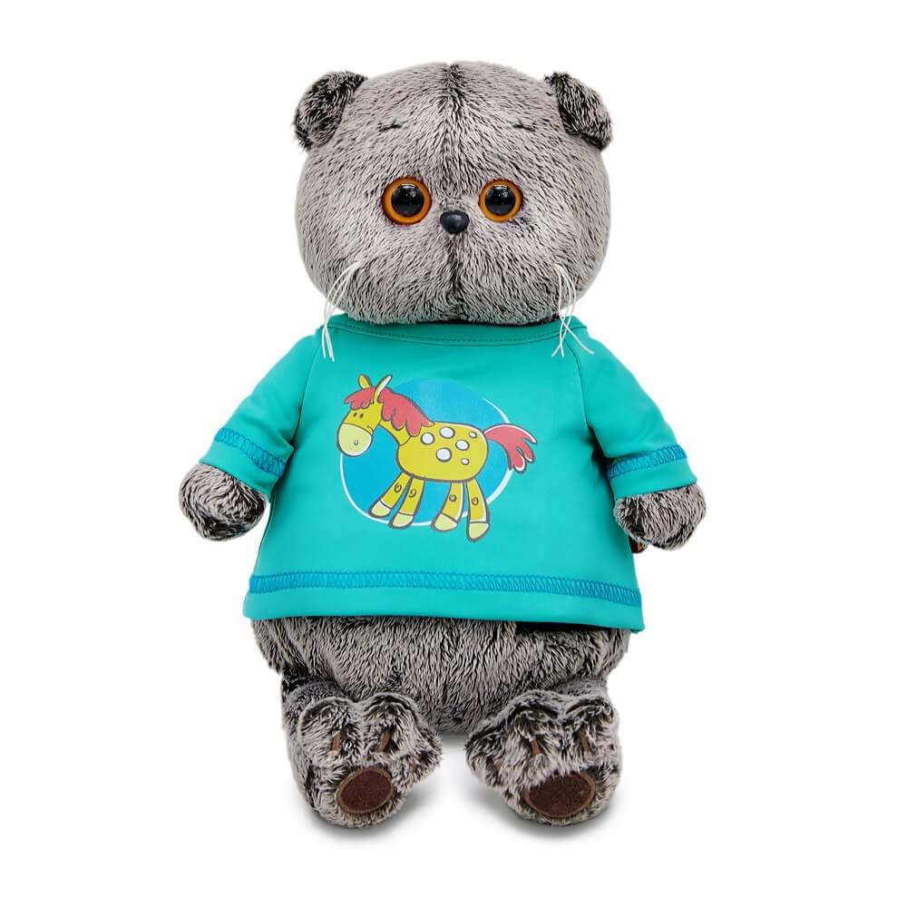 BUDI BASA Кот Басик в лонгсливе с лошадкой 22см Ks22-295