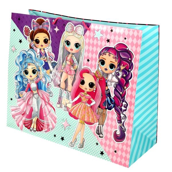 Пакет подарочный глянцевый экстра "Девочка" размер Xxl Чудо праздник PXXL-92070-OM (60)