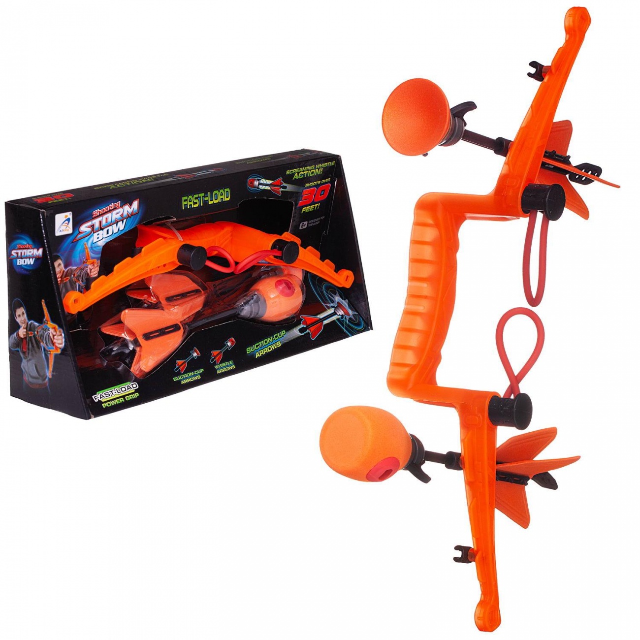 Игровой набор Junfa Лук с 2 стрелами оранжевый AX1021/оранжевый