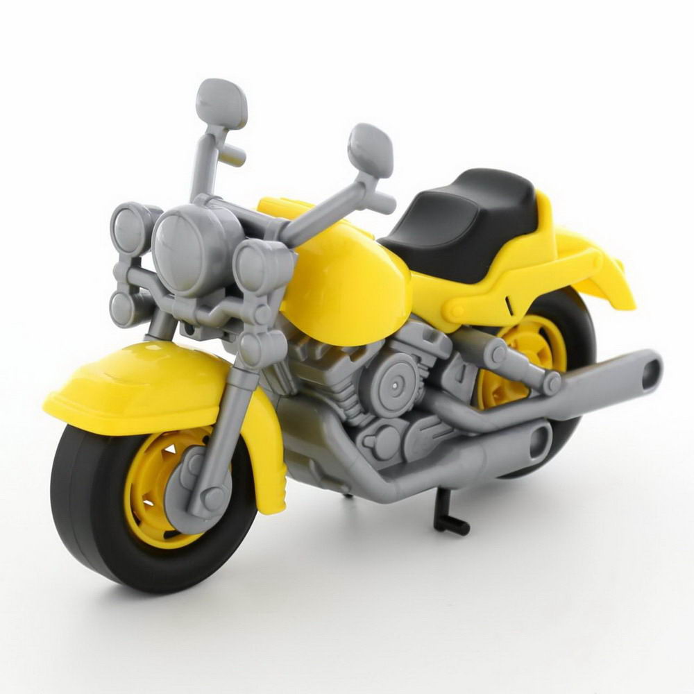 Мотоцикл ПОЛЕСЬЕ гоночный "Кросс" желтый 27,5х12х18 см П-6232/желтый