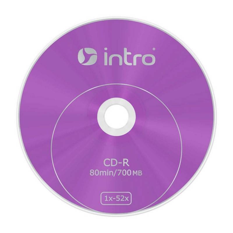 Носители информации CD-R, 52x, Intro, Bulk/100, Б0016203 1200897