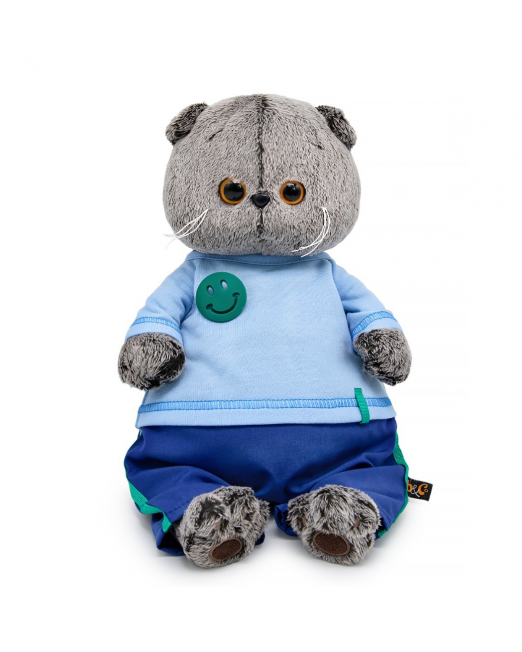 BUDI BASA Кот Басик в лонгсливе сосмайликом 19см Ks19-270