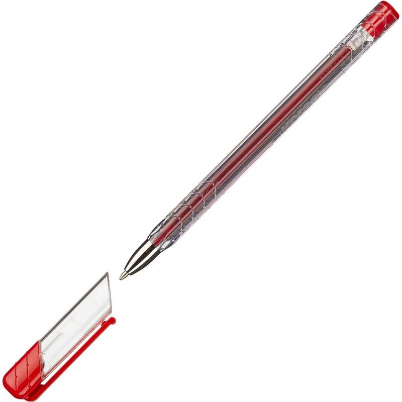 Ручка шариковая одноразовая Kores K11 красная (толщина линии 0.7 мм) 691267