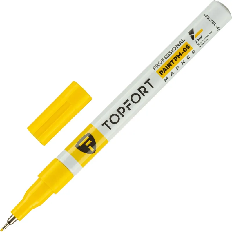 Маркер лаковый TOPFORT Paint 1 мм желтый 1827699 ZP1103