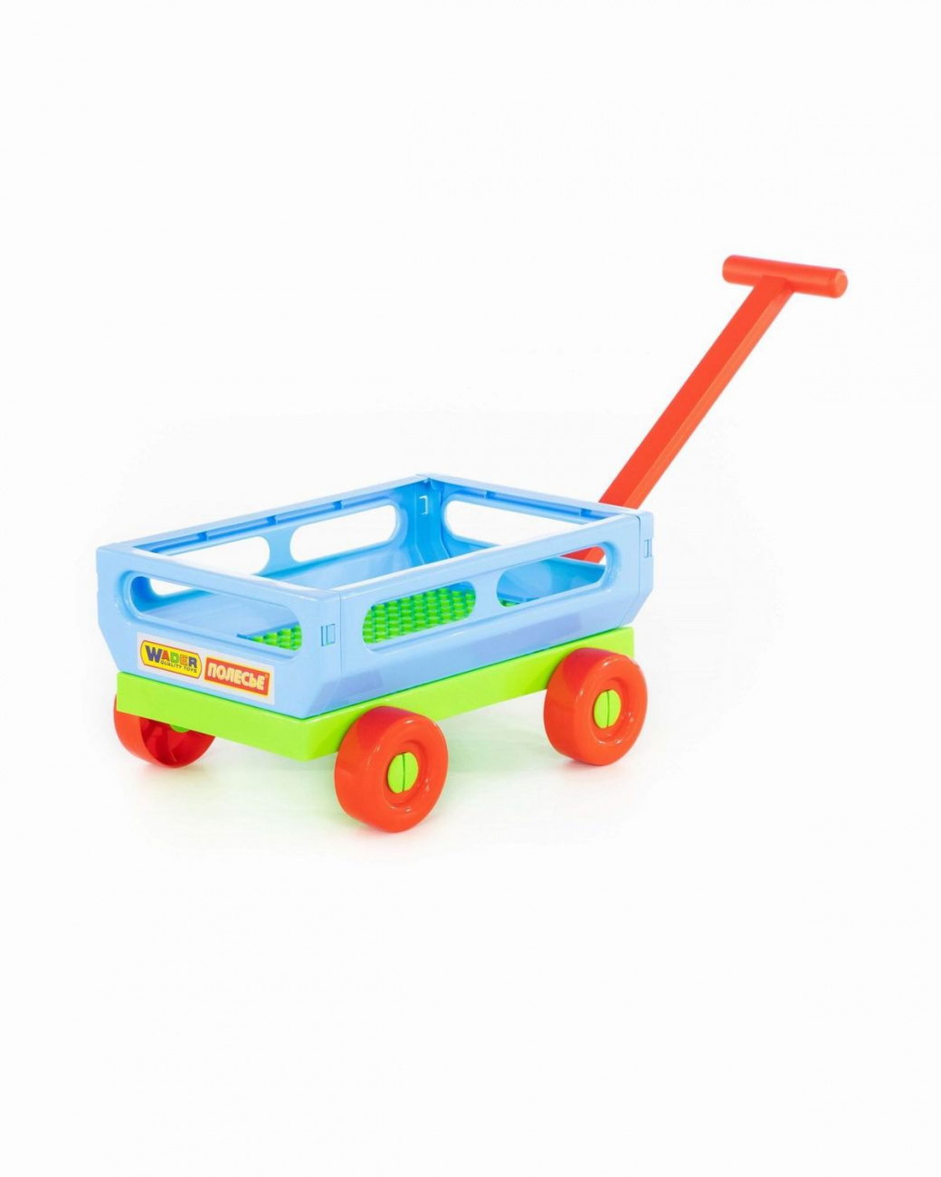 ПОЛЕСЬЕ Тележка с ручкой №2 голубая П-44396/голубая