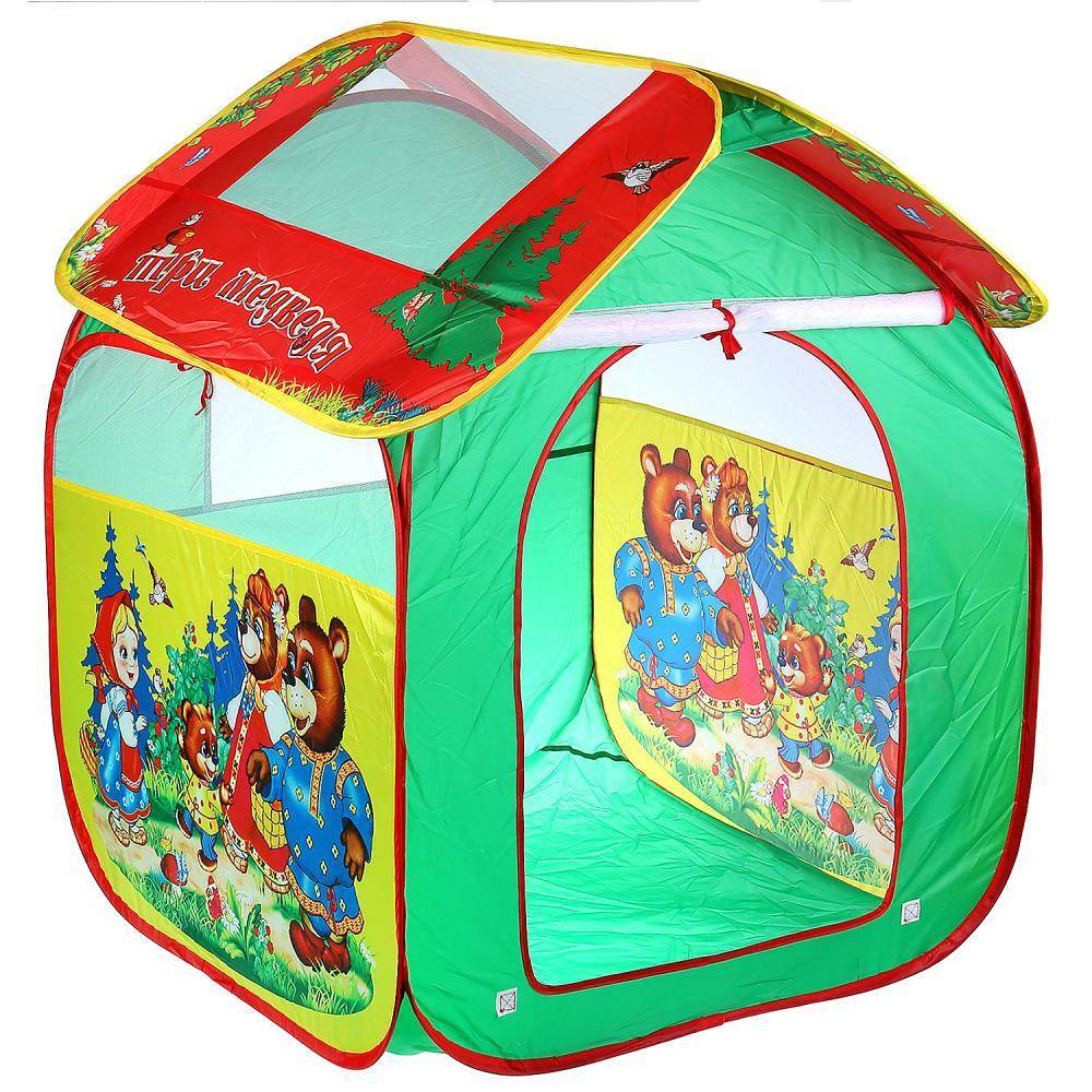 Детская игровая палатка "Три Медведя" 83x80x105 см.в сумке Играем вместе GFA-3BEAR-R