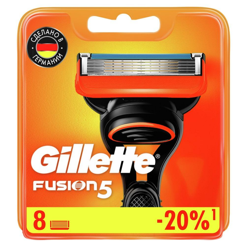 Сменные кассеты д/бритья Gillette FUSION 8шт 1019907