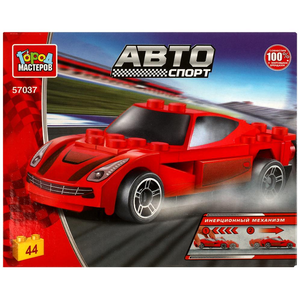 Конструктор Красный спорткар (с инерцией) 44 дет. Город Мастеров 57037-ZH