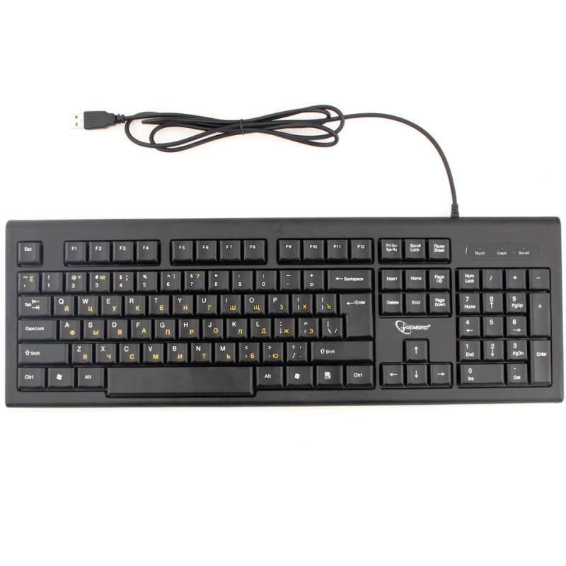 Клавиатура Gembird KB-8354U-BL, USB, черный, 104 клавиши, кабель 1,45 м 1814715