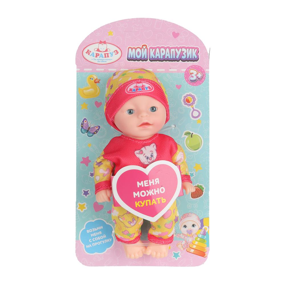 Пупс неозвученный, можно купать, 12 см. Карапуз Y12BB-CB-01-25-RU