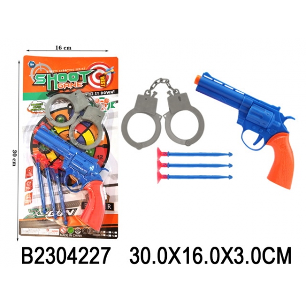 Набор полицейского для мальчика (пистолет, присоски, наручники) B2304227
