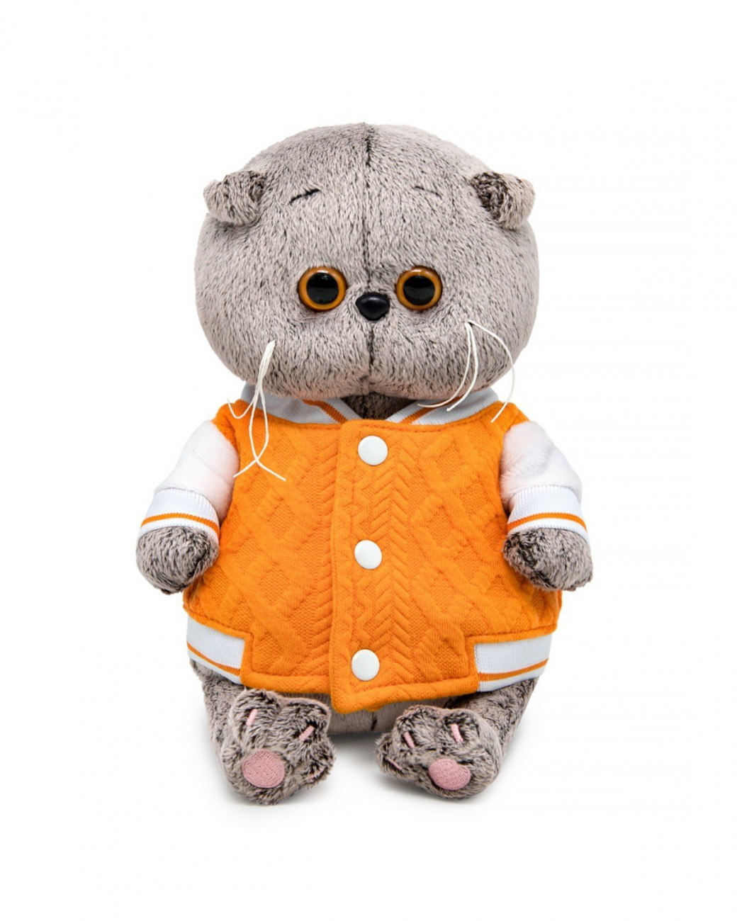 BUDI BASA Кот Басик BABY в бомбере на кнопках 20см BB-154
