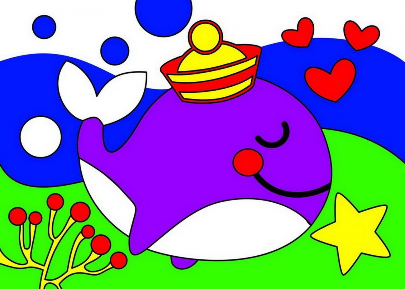 Набор для творчества LORI Картина по номерам для малышей: Счастливый дельфинчик Ркн-046