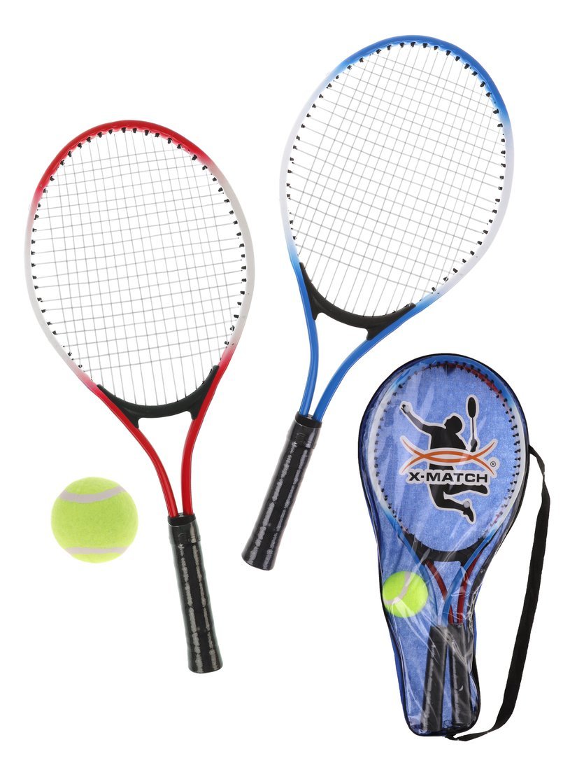 Ракетки для бол. тенниса, ракетки 2 шт. мяч 1 шт. чехол. (красная+ синяя) X-Match 649274