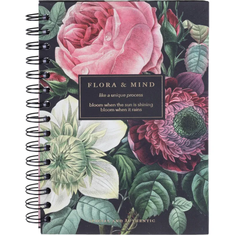 Тетрадь общая, BS, А5, 120л. клетка, твердый, спираль. Flora, букет N4203 Be Smart 2054629