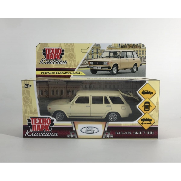 Машина металлическая Ваз-2104 Жигули, 12 см. бежевый, Технопарк 2104-12-BN (72)