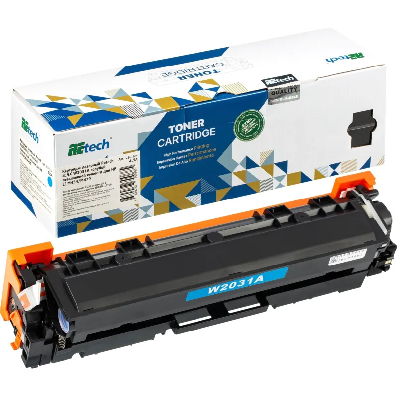 Картридж лазерный Retech 415X W2031A гол. пов. емк. для HP LJ M454/M479 2167524