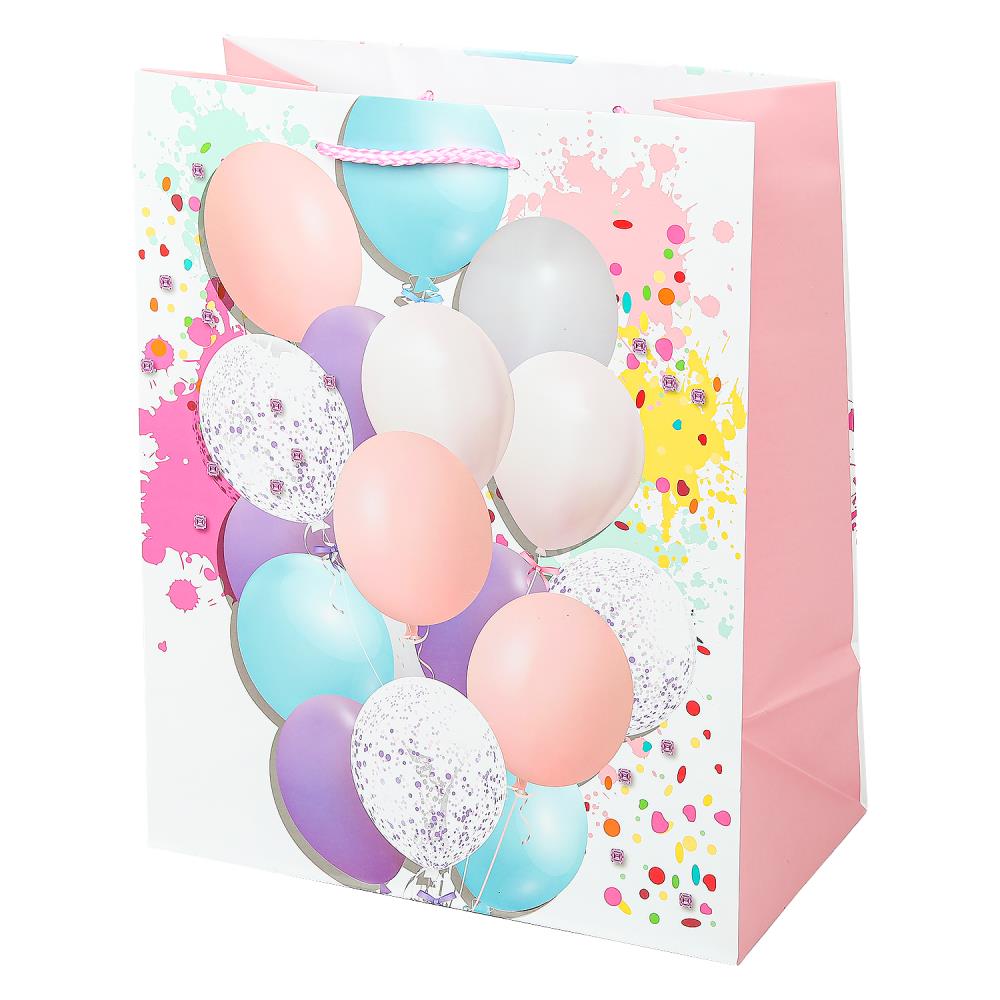 Пакет подарочный "воздушные шары" размер L Чудо праздник PGL-13-B1