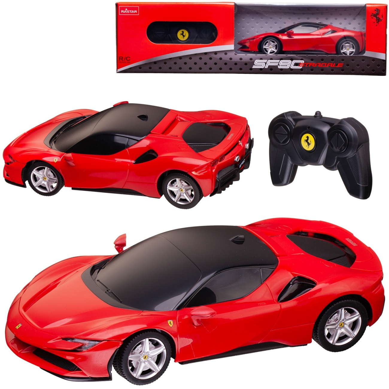 Машина р/у 1:24 Ferrari SF90 Stradale 2,4G, цвет красный, 19.5х9.6х5.3 RASTAR 97600R