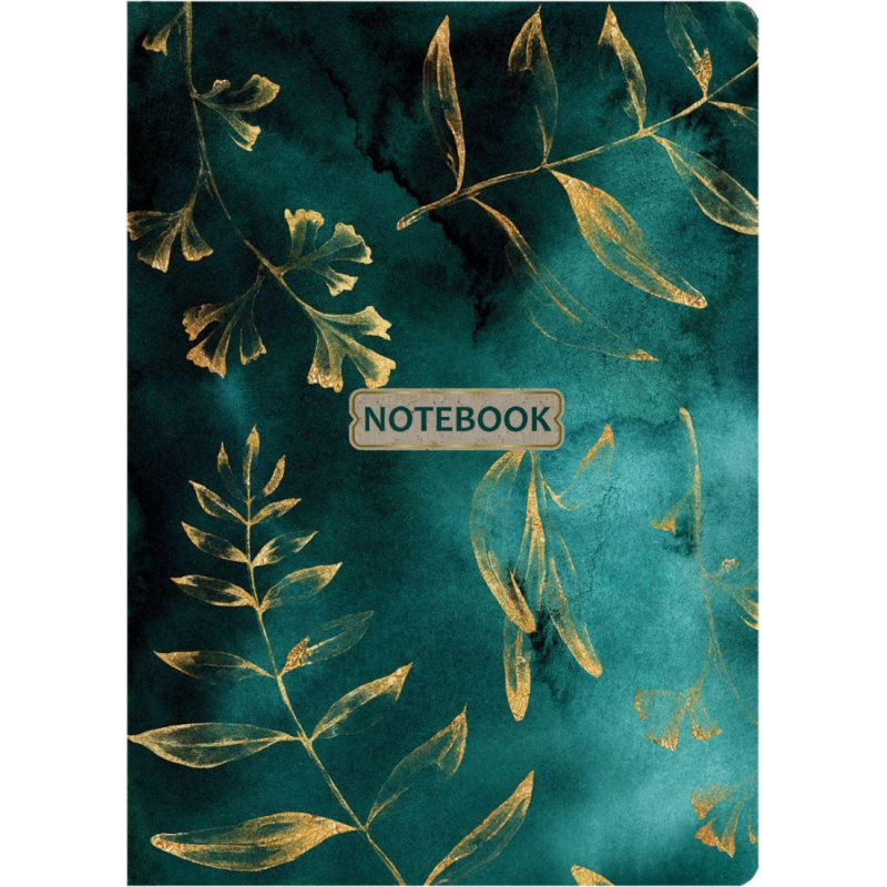 Блокнот Floral А5 96л. клетка, зелен Attache Selection 1596445