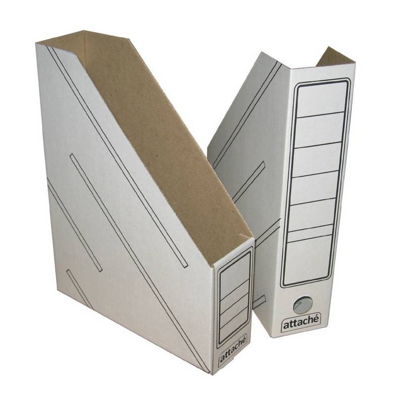 Вертикальный накопитель Attache картонный белый ширина 75 мм (2 штуки в уп) 731839