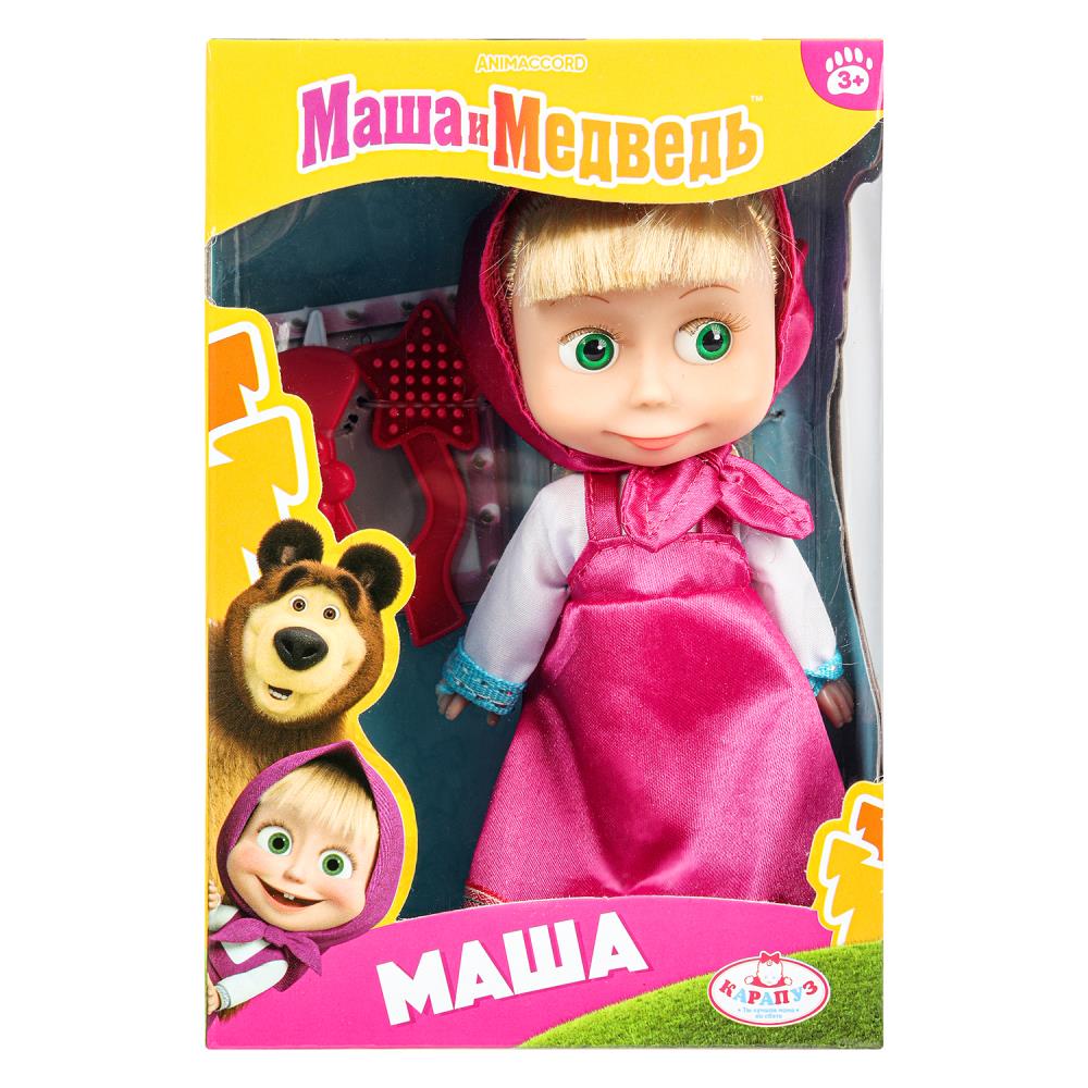 Кукла "Маша и Медведь" - Маша 15 см. без звука, аксесс. Карапуз 83030WOSB23 (30)