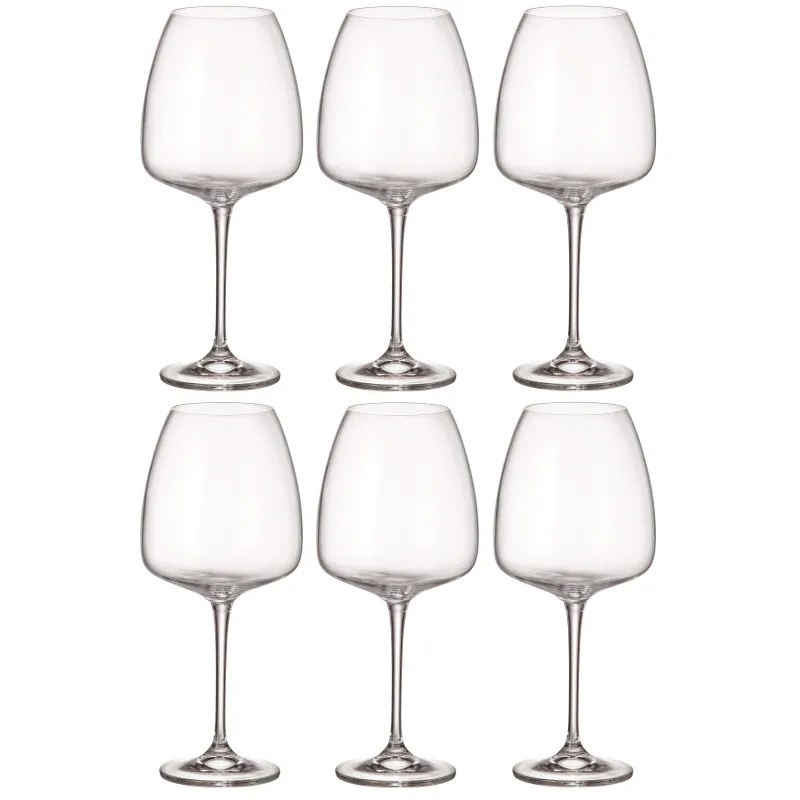 Набор бокалов для красного вина ANSER, 770 мл 6 шт Crystal Bohemia 1537192 91L/1SF00/0/00000/770-662
