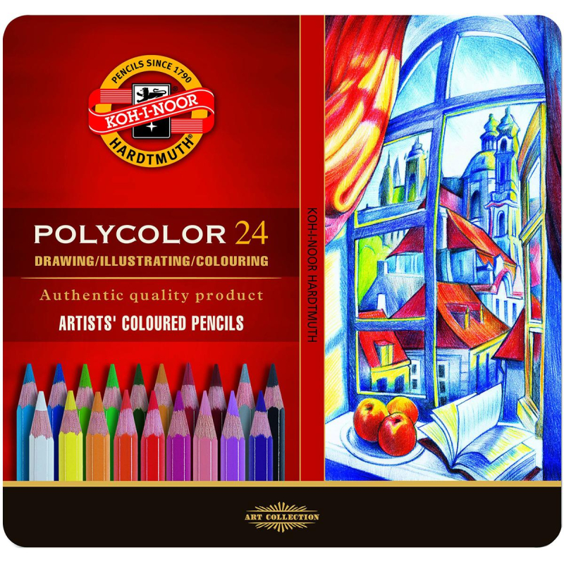 Карандаши цветные художеств. Koh-I-Noor polycolor 24 цв/наб 3824024002PL 1545338