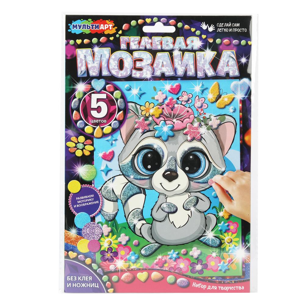 Гелевая мозаика 17х23 см. "Енот" MultiArt GEL-ENOT (100)