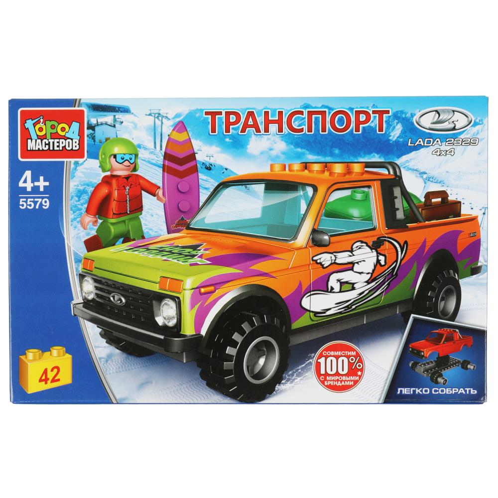 Конструктор Лада 4x4 Пикап, 42 дет. (легко собрать) Город Мастеров 5579-KK