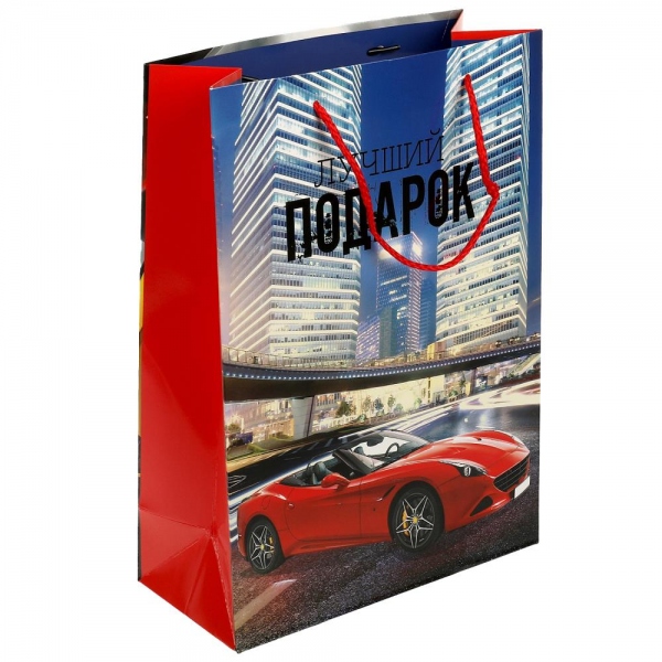 Пакет подарочный глянцевый размер Ml, 22х31х10 см. праздничный Чудо праздник PML-97434-SC (120)