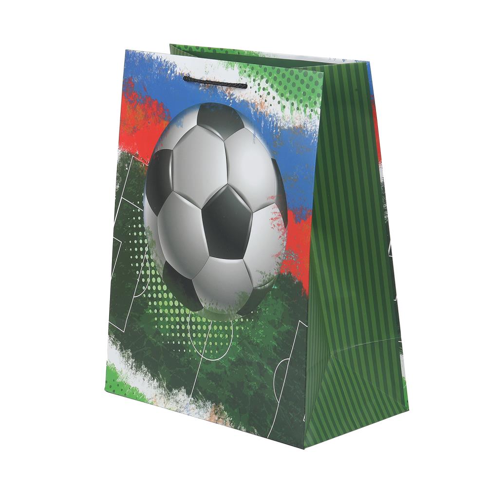 Пакет подарочный матовый L "Футбол", 140 гр/м Чудо праздник PL-130226-FB