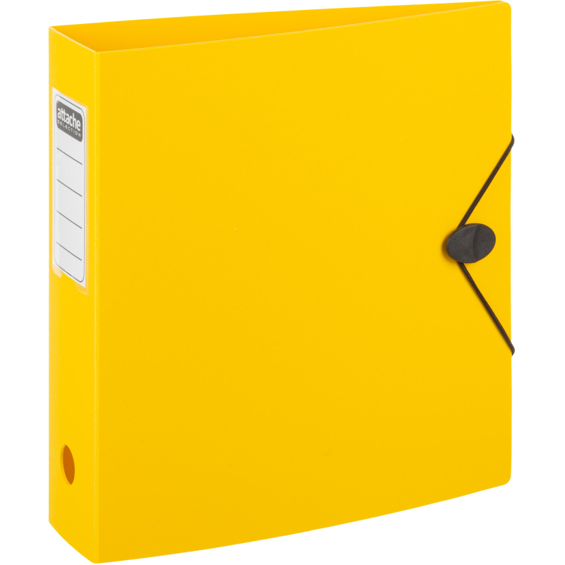 Папка-регистратор А4 80мм Attache на резинке, полифом, желтый 1730292