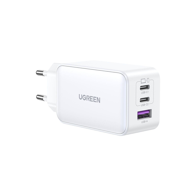 Зарядное устройство UGREEN CD244 (15334) Nexode USB-A+2xUSB-C 65W/белый 1919496 15334_