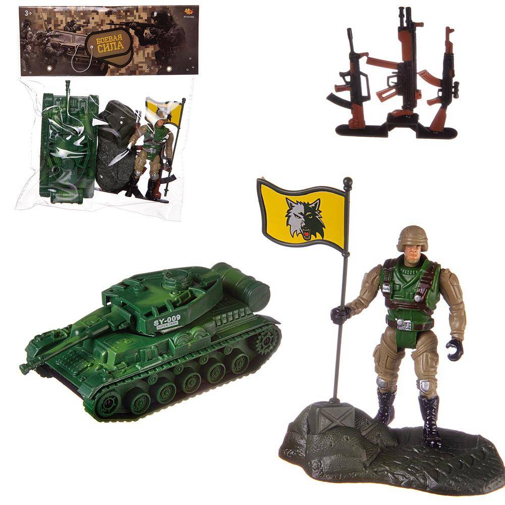 Игровой набор Abtoys Боевая сила Танк, фигурка солдата, акссес. PT-01442