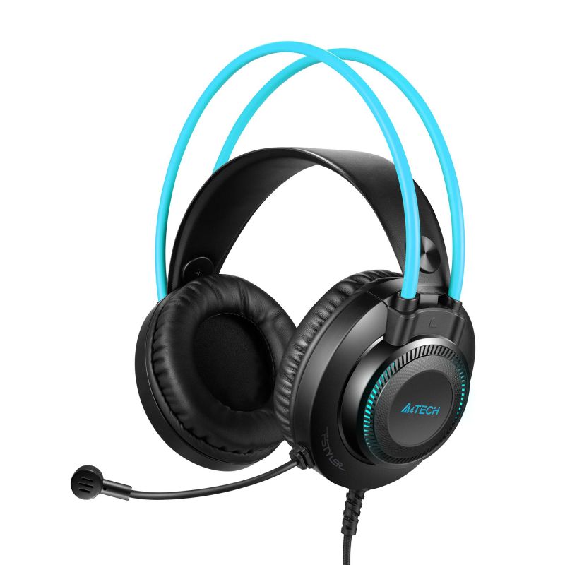 Гарнитура A4Tech Fstyler (FH200U BLUE) серый/синий 2м накладные USB 1729847