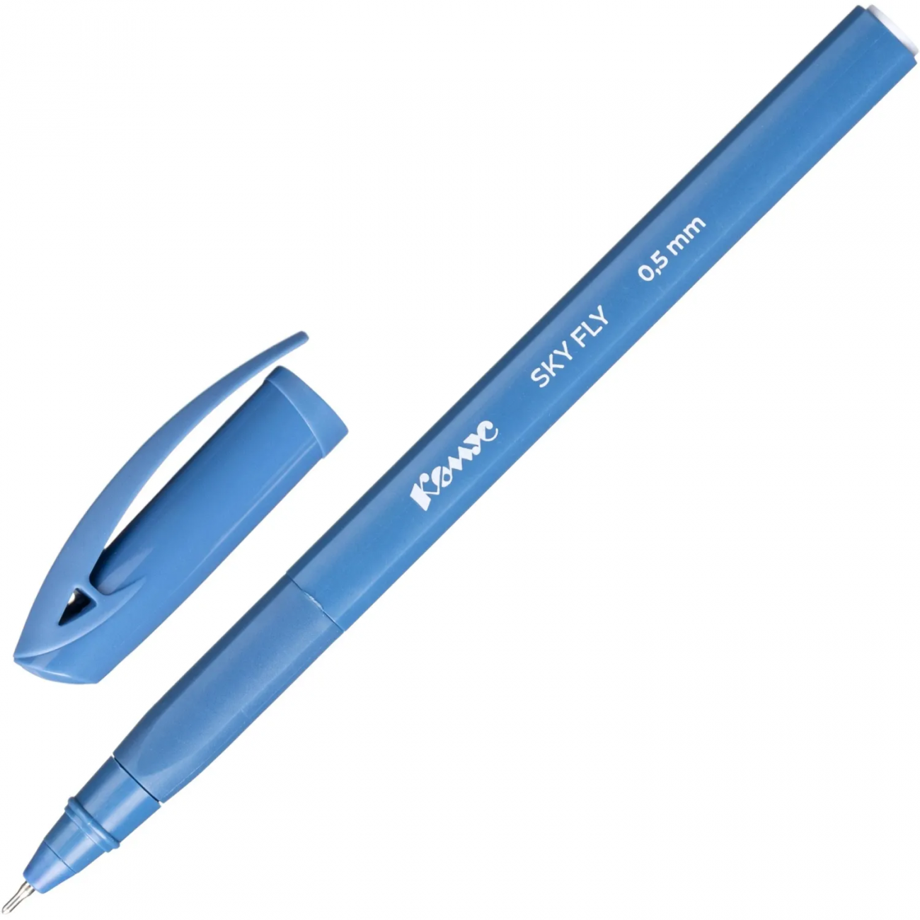 Ручка шарик. Комус Sky Fly, д.ш. 0,7 мм, манж, синяя 2005566