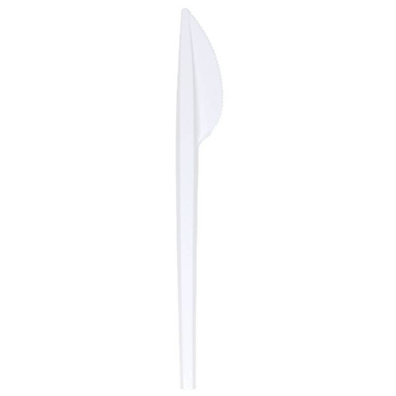 Нож одноразовый Комус Эконом белый 165 мм 100 штук в уп 1201415
