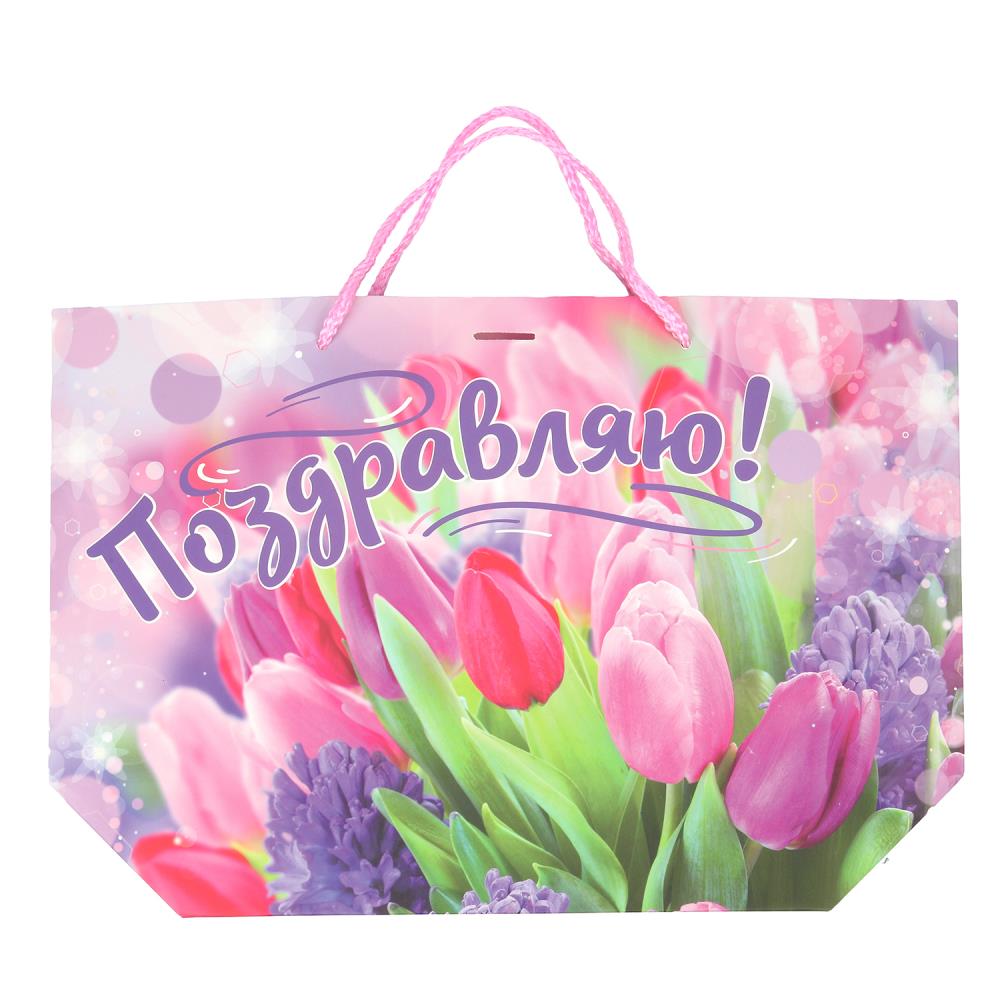 Пакет сумка с цветами, размер Ml, Чудо праздник PBML-115900-FLW