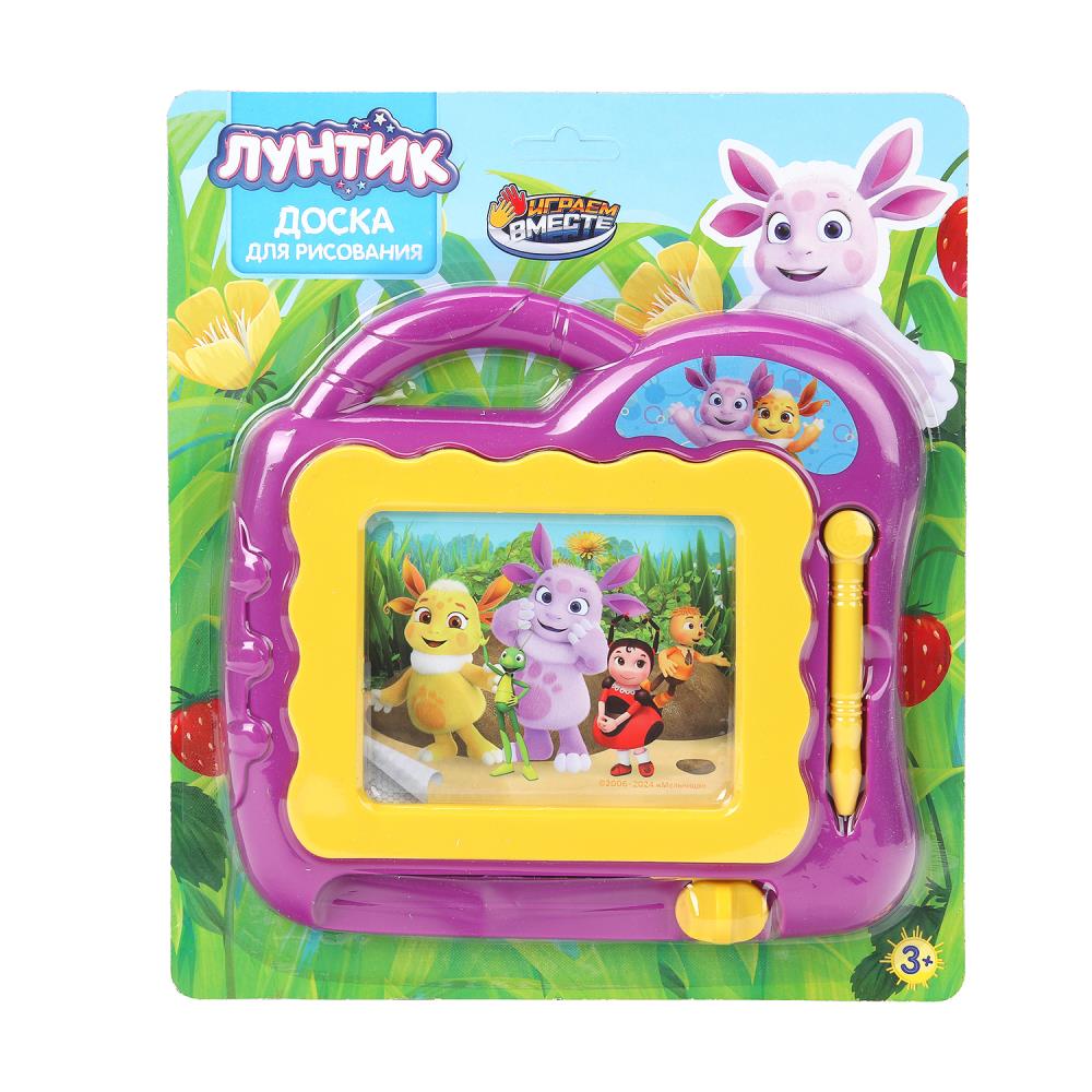 Доска для рисования "Лунтик" магнитная, 18х18 см. ч/б поле Играем Вместе B2809491-LUNT