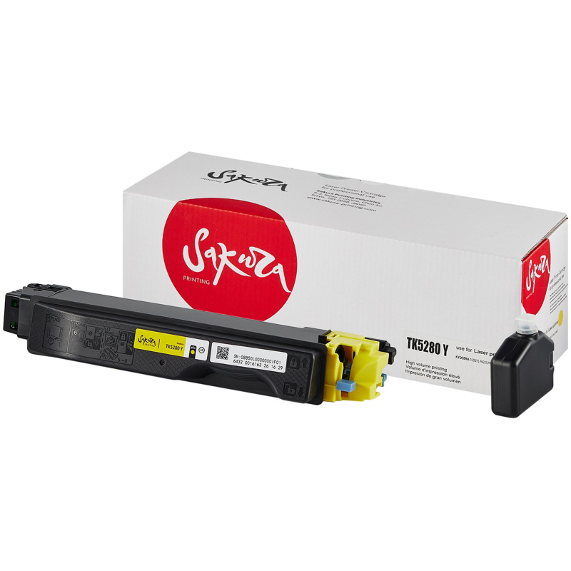 Картридж лазерный SAKURA TK-5280Y жел. для Kyocera Mita ECOSYS P6235cdn 1604997 SATK5280Y