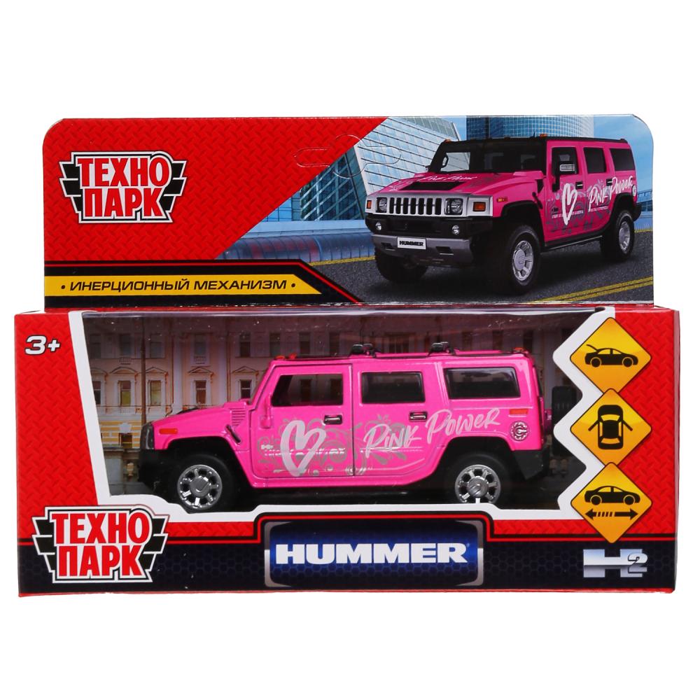 Машина металл Хаммер H2 Спорт 12 см. розовый Технопарк HUM2-12SRT-PK