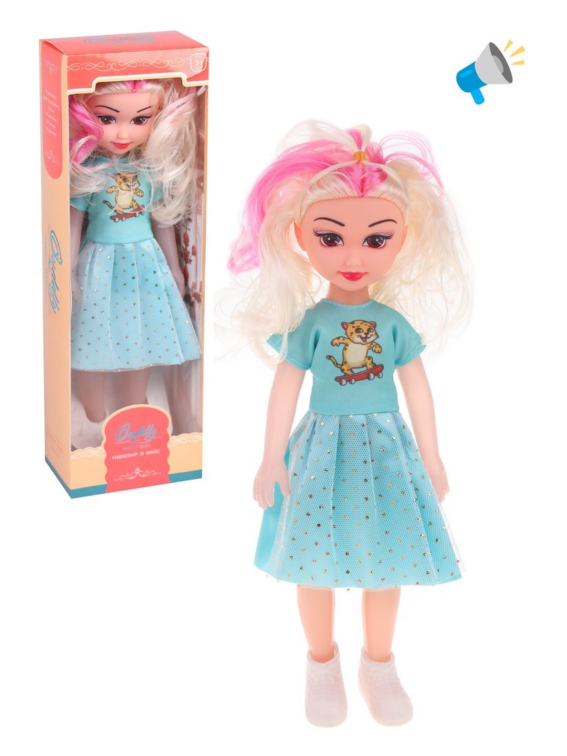Кукла озвученная в голубом платье 35 см Наша Игрушка 201161325