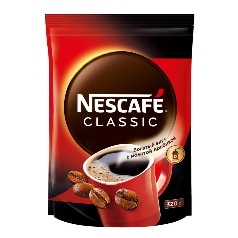 Кофе Nescafe Classic растворимый, дой-пак, 320г 1612112