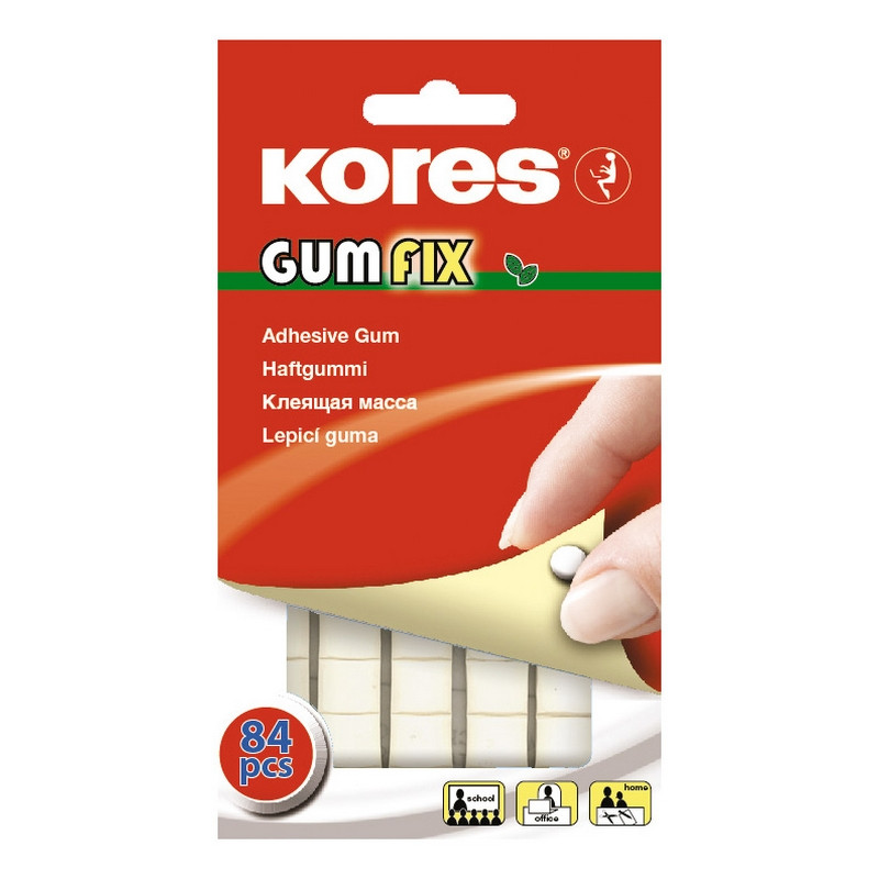 Клейкая лента -масса KORES Gum Fix удаляемая 84 шт/уп 31600 81596