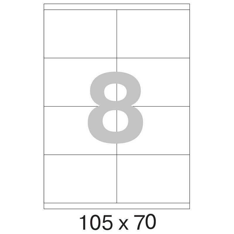 Этикетки самоклеящиеся Office Label белые 105x70 мм (8 штук на л A4, 100 л в уп) 1235550