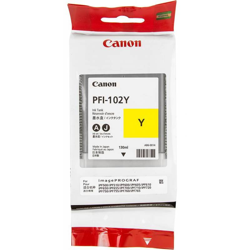 Картридж струйный Canon PFI-102Y (0898B001) жел. для IPF500/600/700 239339