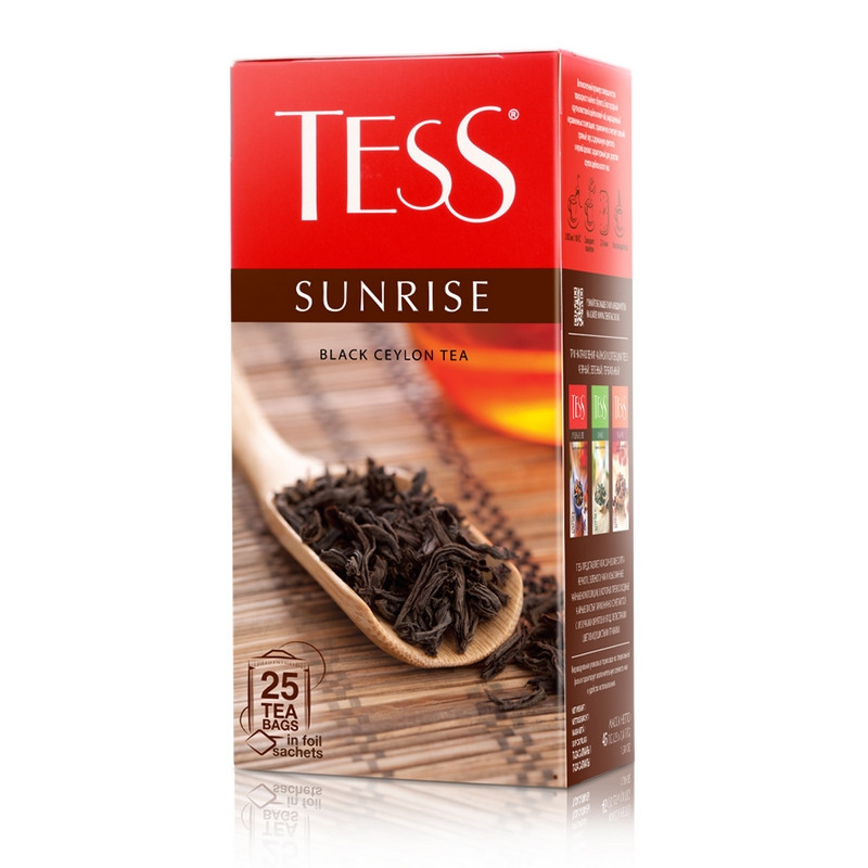 Чай TESS Санрайз черный байховый, 25пак/уп 0937-10 1224223