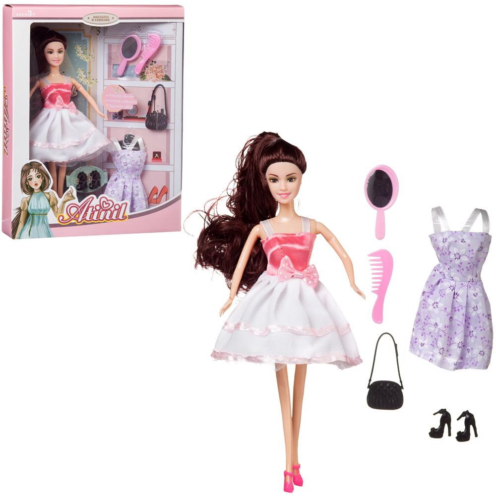 Кукла Junfa Atinil Гардероб модницы Летнее настроение (в коротком платье с розовым верхом) с аксесс. 28см WJ-22265/1