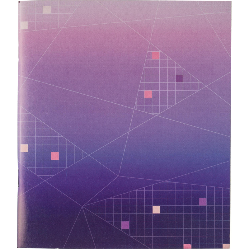 Тетрадь общая А5,48л,кл,скоб,офсет-2 Attache Ice фиолет/красная 1442885